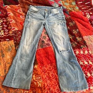 Y2K True Religion Light Blue Flare Jeans